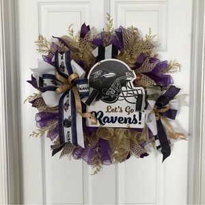 RAVENS FOOTBALL Wreath with Purple and Gold Accents
“Wreaths by Inspiration”